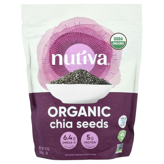 Nutiva Organic Black Chia Seeds, 12 Oz
