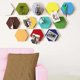 thumbnail image 2 of 12 pegatinas de pared de fieltro hexagonales DIY, pegatinas de fieltro adhesivas creativas de lana hexagonal, pegatinas multifuncionales para uso en casa o en la oficina (estilo aleatorio)., 2 of 6