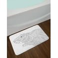 thumbnail image 2 of Groundhog Day Collection Bath Mat, Monochrome Design Zentangle Ornamental Outline Marmot, Plush Bathroom Decor Mat with Non Slip Backing, 29.5" X 17.5", Charcoal Grey and White, by Ambesonne, 2 of 2