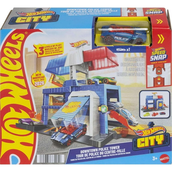 Hot Wheels City Downtown Police Tower Playset