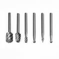 thumbnail image 4 of Bgsha 6pcs/Set HSS Router Drill Bits Kit Rotary Burrs Tool Wood Metal Carving Milling, 4 of 10