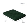 thumbnail image 2 of Loosh Home  10" Canvas Futon Mattress Forest Green Full, 2 of 5
