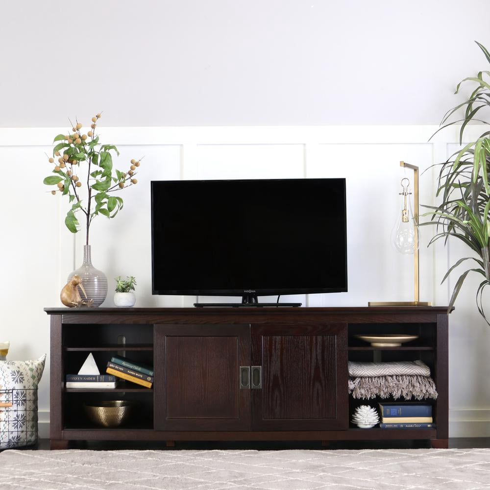 Manor Park Sliding Door TV Stand for TVs up to 78" - Espresso