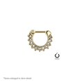 thumbnail image 1 of 11 Gem Paved Gold Color IP 316L Surgical Steel Septum Clicker Ring, 1 of 1