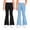 Blue/Black, variant on RBX Girls Stretch Flare Bell Bottom Leggings with Pockets for Yoga Dance and Play 2 Pack