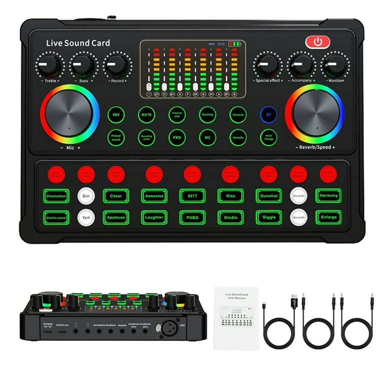 48V Condenser Microphone Set,Podcast Studio Equipment,M300 Sound