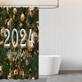 thumbnail image 6 of 2024 Happy New Year Shower Curtain for Bathroom, Merry Christmas Shower Curtain Set Waterproof Fabric Bathtub Curtain Decor with 12 Hooks, 72x72 inches, 6 of 6