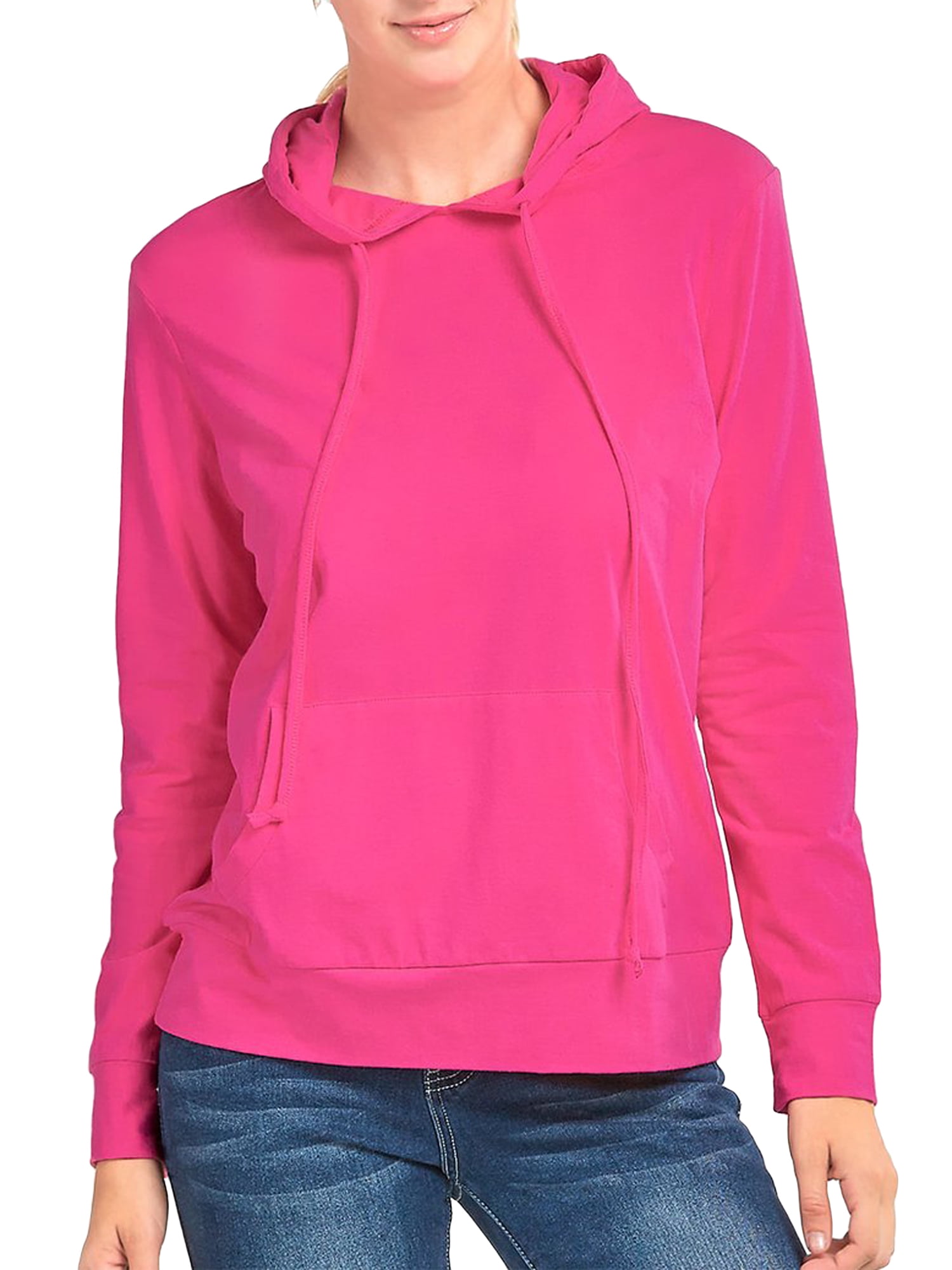Light Hoodie Sweatshirt (Fuchsia 