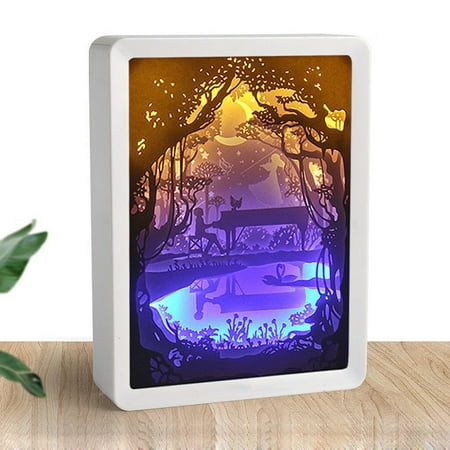 

Moonsky Light Shadow Paper Carved Lights Diy Creative Remote Control Small Night