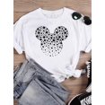 thumbnail image 1 of Disney Leopard Fashion Women Cartoon Print Clothing Bow Mickey Mouse Tee Shirt Casual Love Graphic Short Sleeve T-shirtsXXL Gao Jinjia LED, 1 of 2