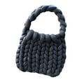 thumbnail image 4 of Women Crochet Bag Handbag Satchel Female Shoulder Bag for Work Travel Summer black, 4 of 8