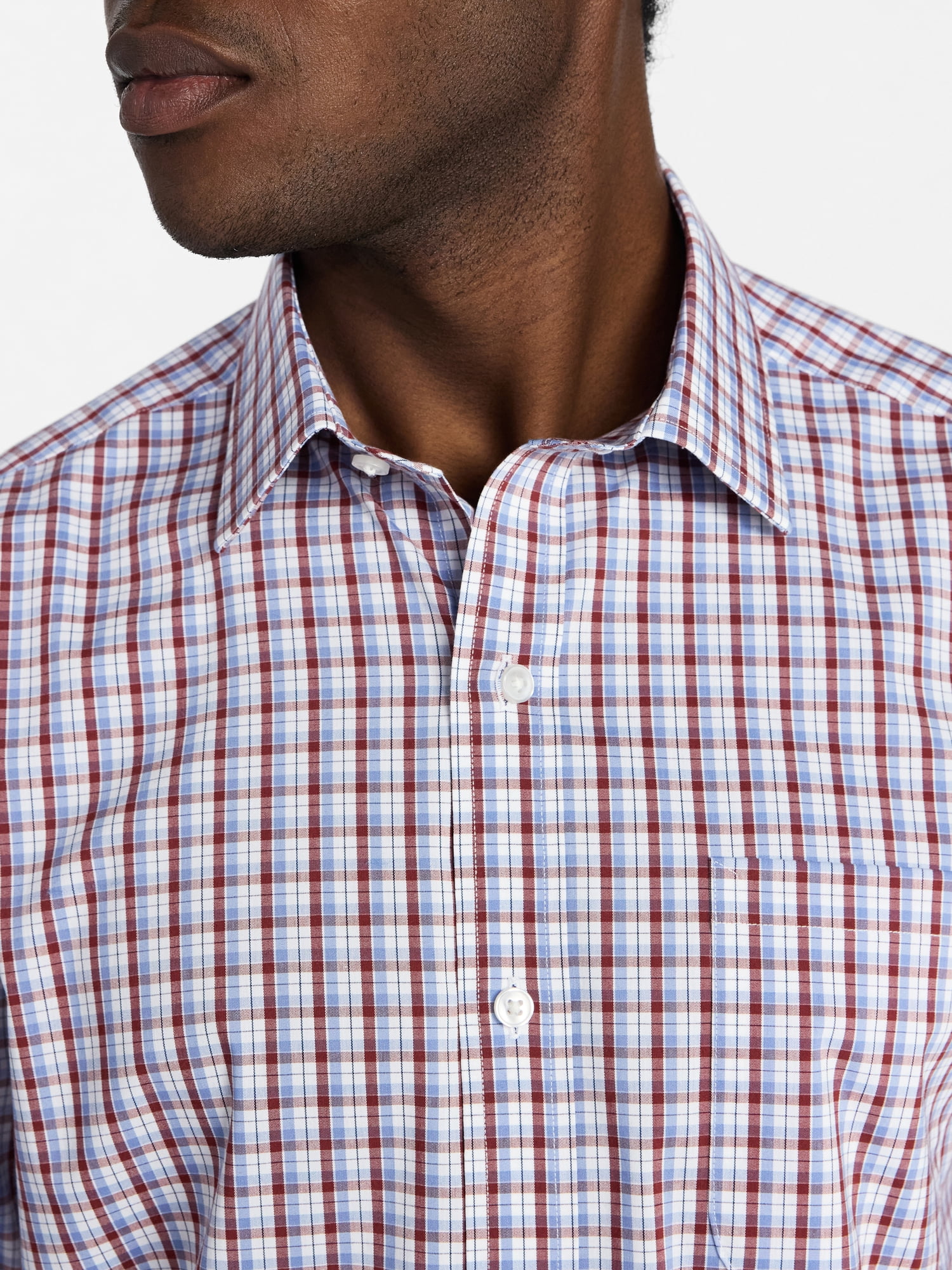 George Men's and Big Men's Classic Dress Shirt with Long Sleeves, Sizes S-3XL