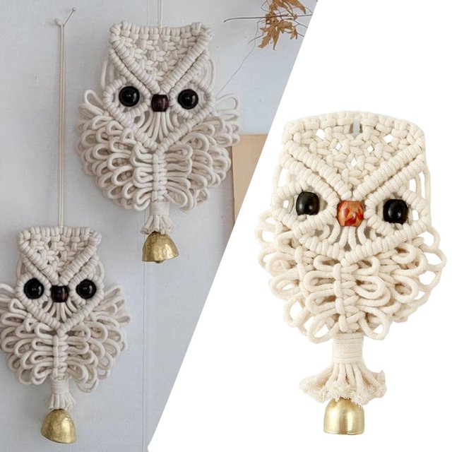 Tapiz tejido colgante de pared bohemio creativo hecho arte macramé elegante para habitación Oficina dormitorio decoración Soledad Tapiz de macramé