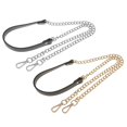 thumbnail image 1 of 2 uds oro + plata para mujer, correa de cuero de repuesto, bolso de hombro, bolso bandolera, cadena de metal Macarena Bolso de la cadena de mujeres, 1 of 8