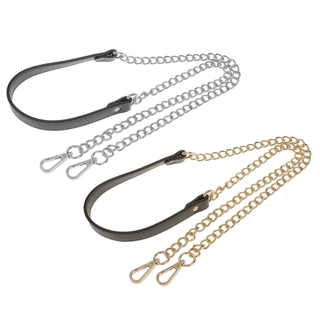 2 uds oro + plata para mujer, correa de cuero de repuesto, bolso de hombro, bolso bandolera, cadena de metal Macarena Bolso de la cadena de mujeres
