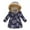 Dark Blue, variant on Ccpelsie Toddler Girl's Winter Coats Outerwear Puffer Jacket with Warm Hood for Kid(Light Pink,4-5 Years)