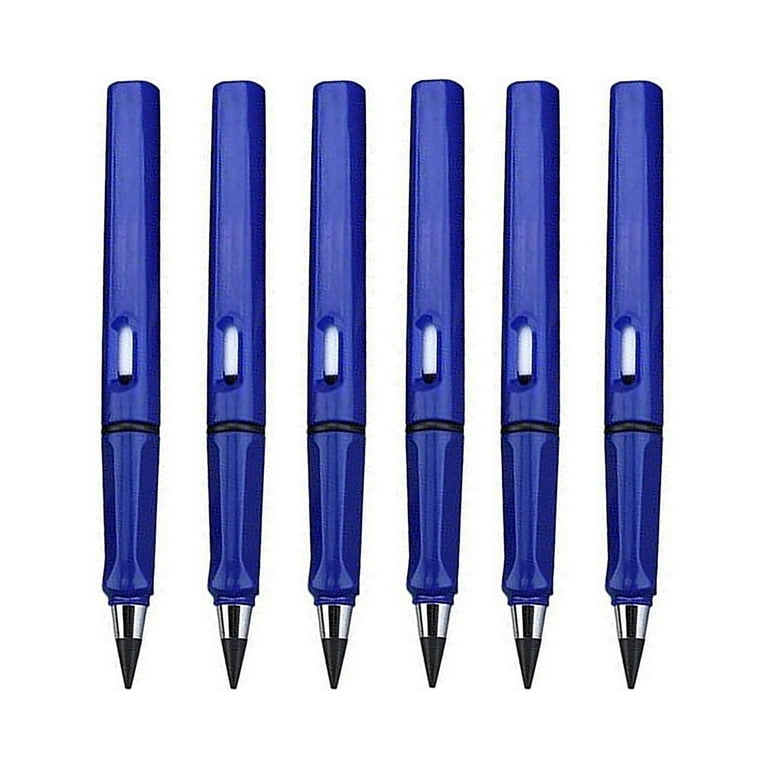2 Pieces Metal Inkless Pen Inkless Erasable Eternal Infinite Pencil Metallic