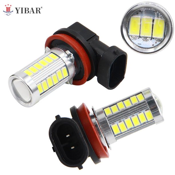 2Pcs H11 H8 9006 9005 Highlight Auto Fog Lamp White 5630 LED Car Anti Fog Light Bulb Automobile DRL for Car AccessoriesWhiteH8 He Qiyong unisex