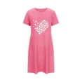 thumbnail image 4 of HomeGardon Long Skirts for Women,Dresses for Women,Women's Oversized Short Nightgown Fashion Chest Print Short Sleeve Nightdress,S-XXL, 4 of 5