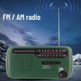 thumbnail image 3 of AM/FM/SW Radio  Solar Hand Crank Portable Survival Emergency Radio Rechargeable Battery Power Bank USB Cellphone Charger Camping Flashlight Lantern SOS Alarm on Clearance,green, 3 of 7