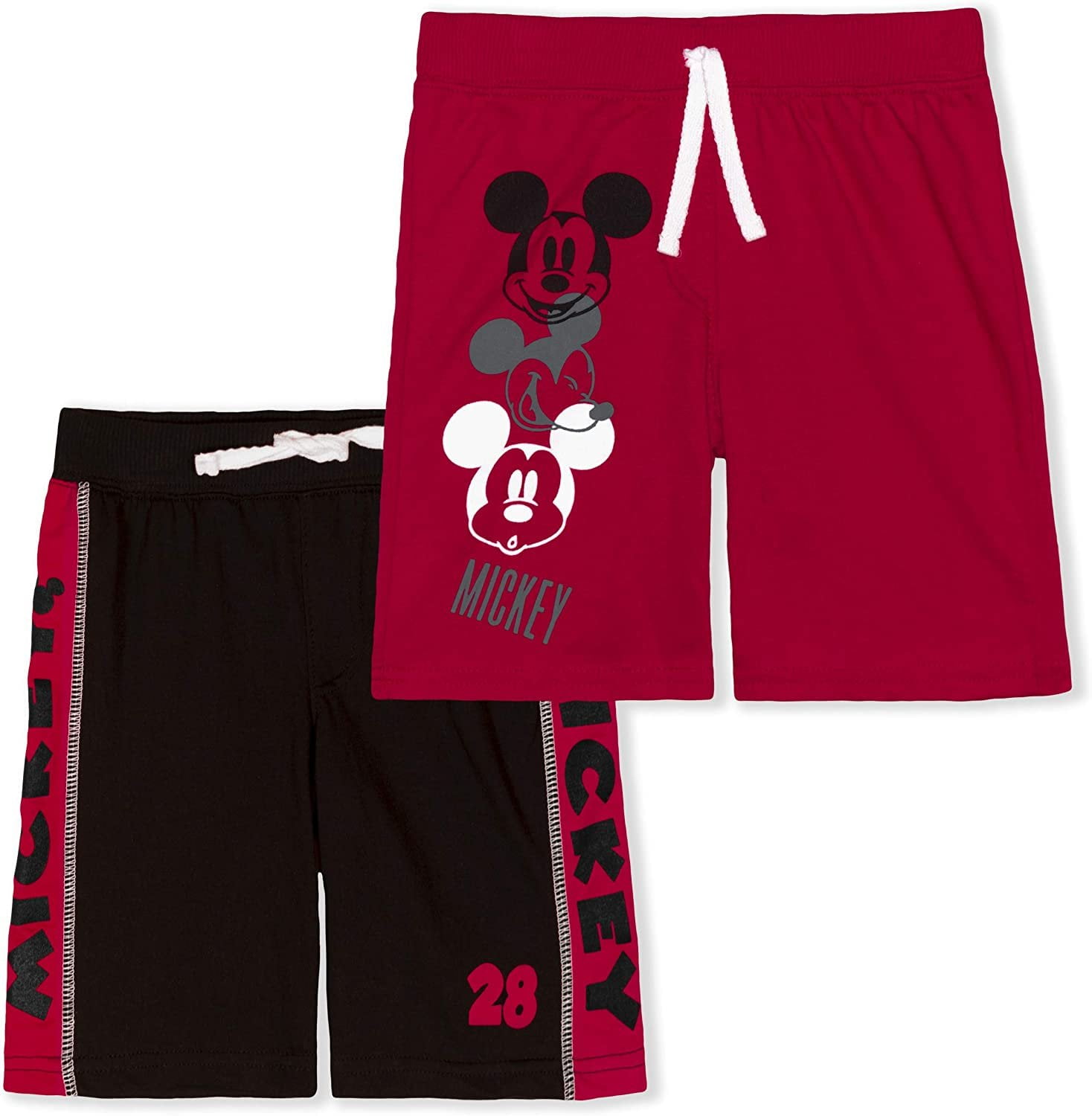 Toddler Kids Short Pants Disney Mickey Mouse 2 Pack Shorts Set for Boys 