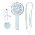 thumbnail image 1 of Green Parallel Wind Fan Mini USB Charging Mute Outdoor Handheld Fan with Base for Outdoor, 1 of 10