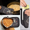 thumbnail image 5 of Yayeee Oven Mitts and Pot Holder Set of 4 Heat Resistant Kitchen Gloves Baking Hot Pad, Black Astronaut Space, 5 of 5