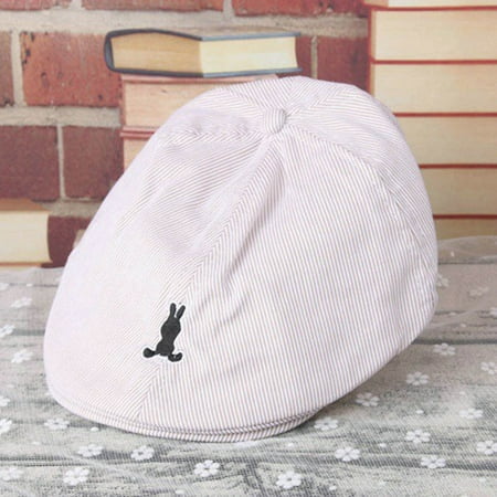 

〖JISUAN〗Baby Essentials Kids Baby Boy Girl Cotton Stripe Beret Cap Newsboy Casquette Baseball Hat