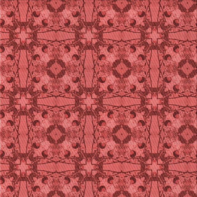 Ahgly Company Tapis d'Intérieur Lavable en Machine Carré Rouge Transitionnel, 5 Pieds Carré