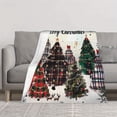 thumbnail image 2 of Christmas Tree Blanket - Soft, Warm and Cozy Flannel Shawl for Naps, Camping and Travel - Perfect Gift for Family and Loved Ones, 2 of 6