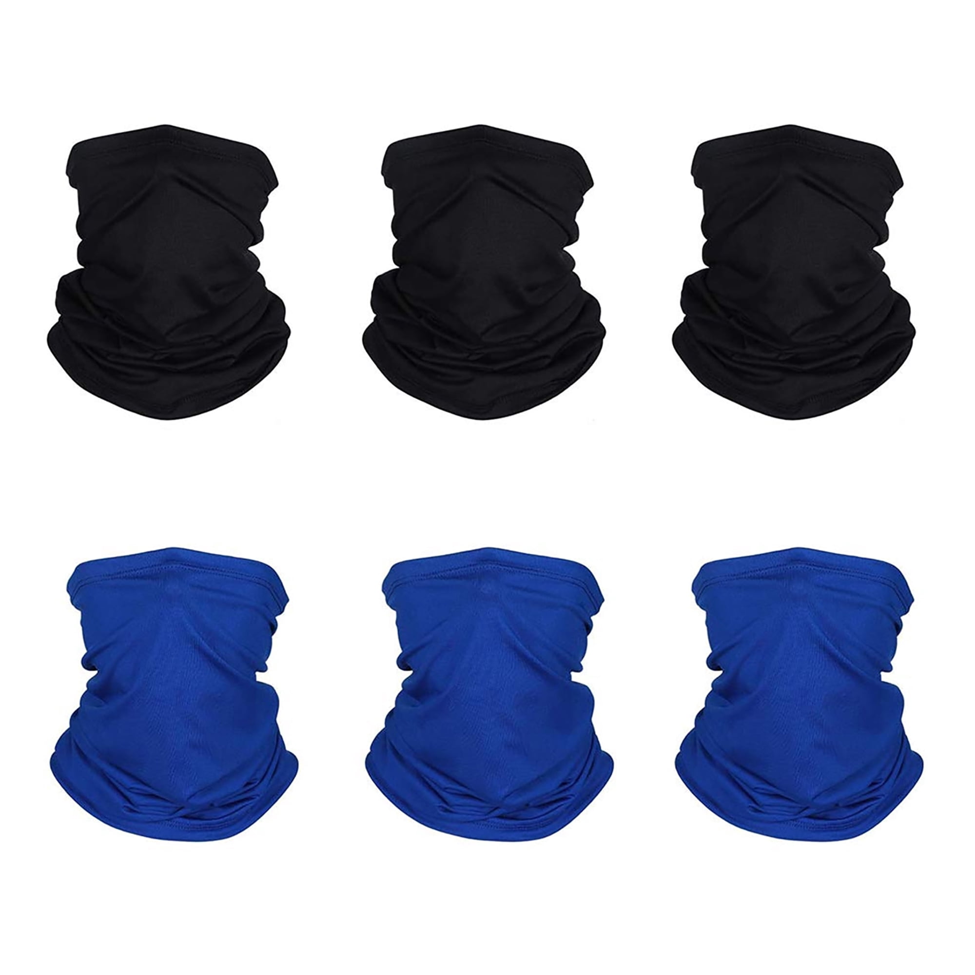 KYascend 6pack Face Mask, Outdoor Neck Gaiter Biker Scarf Bandana Beanie Cover Cap, Headwrap, Multipack