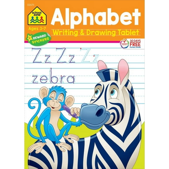 School Zone Alphabet Writing & Drawing Tablet Workbook