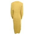 thumbnail image 4 of Liacowi Women Cable Knit Long Sweater Dress Crewneck Long Sleeve Ribbed Bodycon Sweater Pullover Midi Jumper Dresses Plus Szie S-3XL, 4 of 5