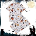 thumbnail image 4 of Weebloom Halloween Soft Pajamas For Women Pumpkin Pajama Set Short Sleeve Long Pants With Print Collar Cozy Sleepwear Nightwear Pjs Loungewear White S, 4 of 9