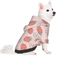 thumbnail image 2 of Honeii Strawberry And Flowers Print Small Dog Hoodies Pet Hooded Sweatshirts Fall Winter Puppy Cat Sweaters Warm Clothes for Small Dogs Outfits Costume-Small, 2 of 7