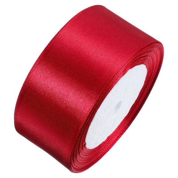 PENIKOKO Wide Dark Red Polyester Ribbon for Crafts, Bow Making, Wrapping, Floral Arrangements, and Outdoor Wreath Decorations