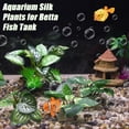 thumbnail image 5 of Unique Bargains 1 Set Aquarium Plastic Plants Driftwood Betta Silk Plants Silk Aquarium Plants for Betta Fish Green 5pcs, 5 of 6