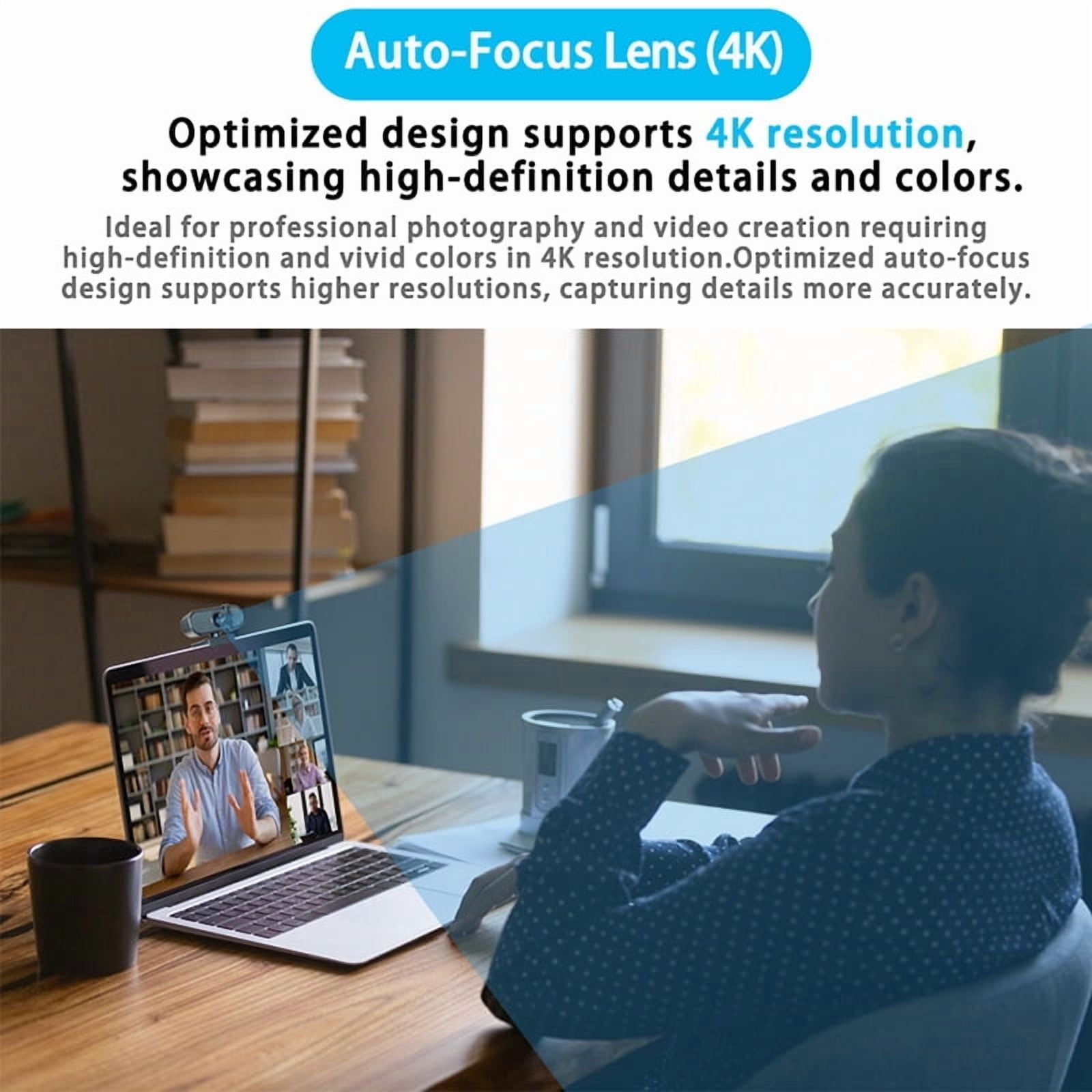 WEBCAM 4K/2K/1080P U autofocus, suitable for video conferencing webcast.  and play, built-in noise reduction micropho