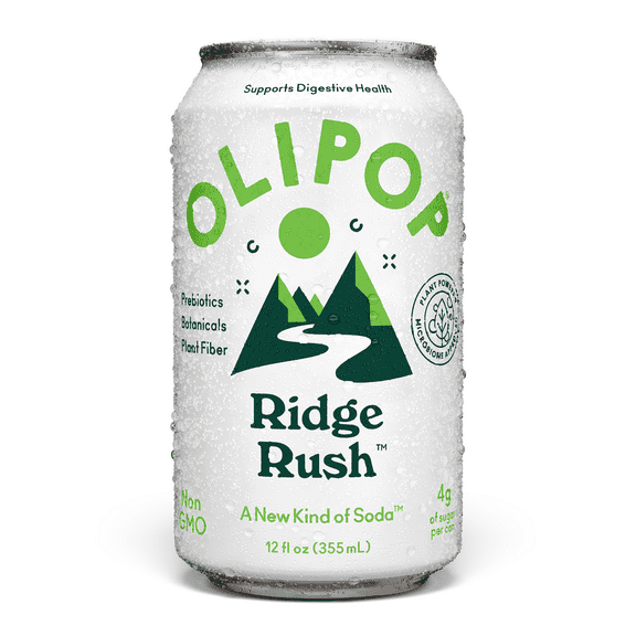 OLIPOP Prebiotic Soda, Ridge Rush, 12 fl oz, Refrigerated