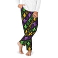 thumbnail image 2 of Yiaed Mardi Gras1 Print Teenagers' Lounge Pants, Loose PJ Bottoms, Long Pajama Pants for Men-Medium, 2 of 6