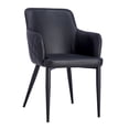 thumbnail image 1 of Silla Ocasional Senia PU Negro – Silla Moderna Decorativa, Asiento en PU, Diseño Contemporáneo y Elegante, 1 of 2