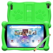 Contixo Kids Tablet, 7'' Tablet for Kids with 50 Free Disney Stoires, 32GB, Parental Controls, 2.4GHz, Android Tablet for Ages 3–7, WiFi, Silicone Case & Stylus, Summer Holiday Gift, Green