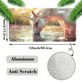 thumbnail image 2 of 1 Pcs 2D Flat License Plate Covers & Frames, A Unicorn Drinking Water For Decorative Front, Waterproof For Decoration Aluminum License Plate Covers & Frames Cover For Men Women, 12" X 6", 2 of 7