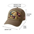 thumbnail image 4 of Eagle – United States 250th Anniversary Hat, Adjustable Patriotic Embroidered Baseball Cap with Bald Eagle, Retro Washed Cap (2Pcs, Brown), 4 of 7