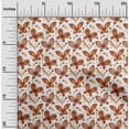 thumbnail image 1 of oneOone Rayon Rust Brown Fabric Insect & Floral Feather Craft Projects Decor Fabric Printed By The Yard 56 Inch Wide, 1 of 5