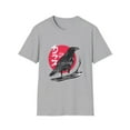 thumbnail image 2 of Black Bird Raven Red Men Moon Women Graphic Tshirt, 2 of 5