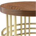 Better Homes & Gardens Devon Accent Table, Wood Top with Gold Base