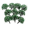 thumbnail image 2 of Milaget 10pcs 1/200 HO Scale Trees Model Train Forest Diorama Scenery Layout Scene White White Green, 2 of 9