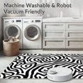 thumbnail image 5 of ODIKA 6' Machine Washable Non-Slip Area Rug, Striking Zebra Print Design Elegant Artistic Flair High Traffic Rug, Black, 310947, 5 of 5