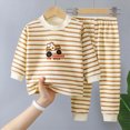 thumbnail image 2 of TOWED22 2 Piece Boys Girls Pajamas Toddler Kids Boys Girls Pajamas Kids Pj's Long Sleeve Sleepwear Clothes Set Outfits, 2 of 5